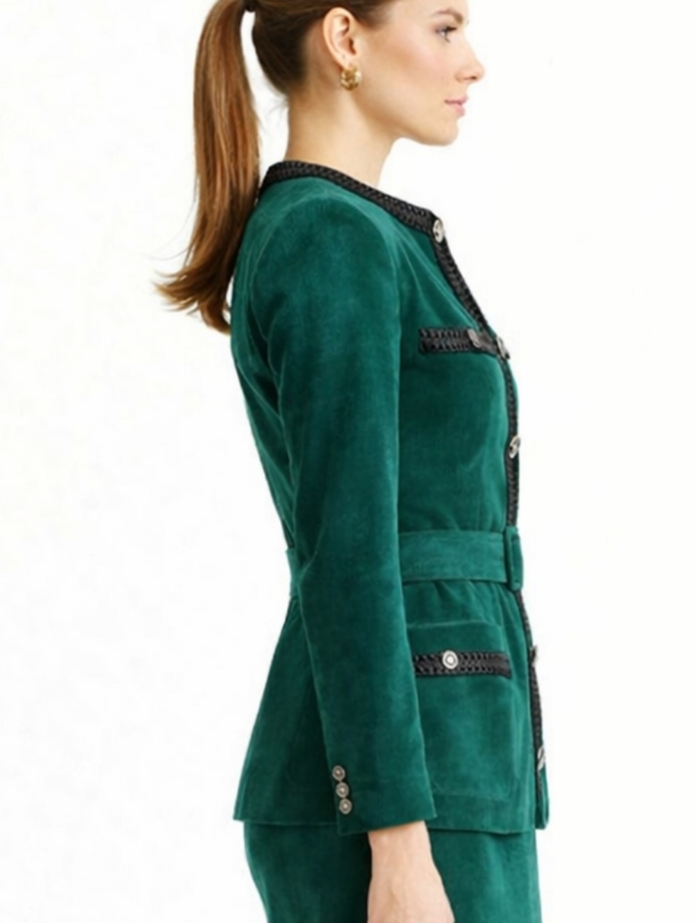 ⭐️ Host Pick ⭐️Danier Leather |  Suede Green Belted Skirt Set - Picture 13 of 14